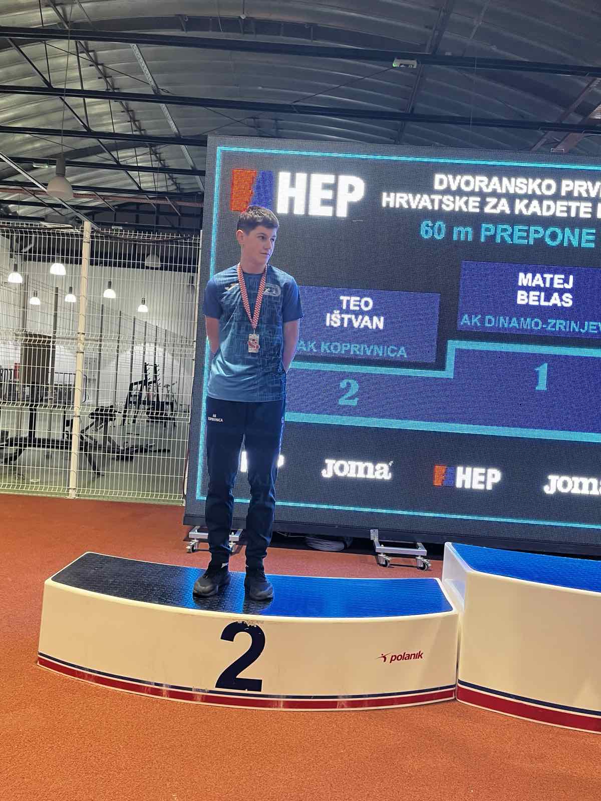 Teo Ištvan srebrni na Prvenstvu Hrvatske u dvorani za kadete
